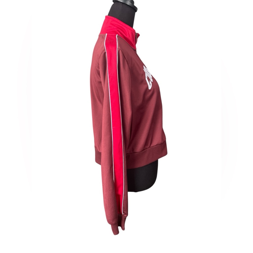 Coca-Cola Cropped Logo Zip Up Track Jacket, Size Large, Retro Look - Picture 2 of 6